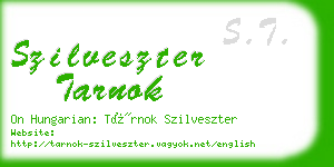 szilveszter tarnok business card